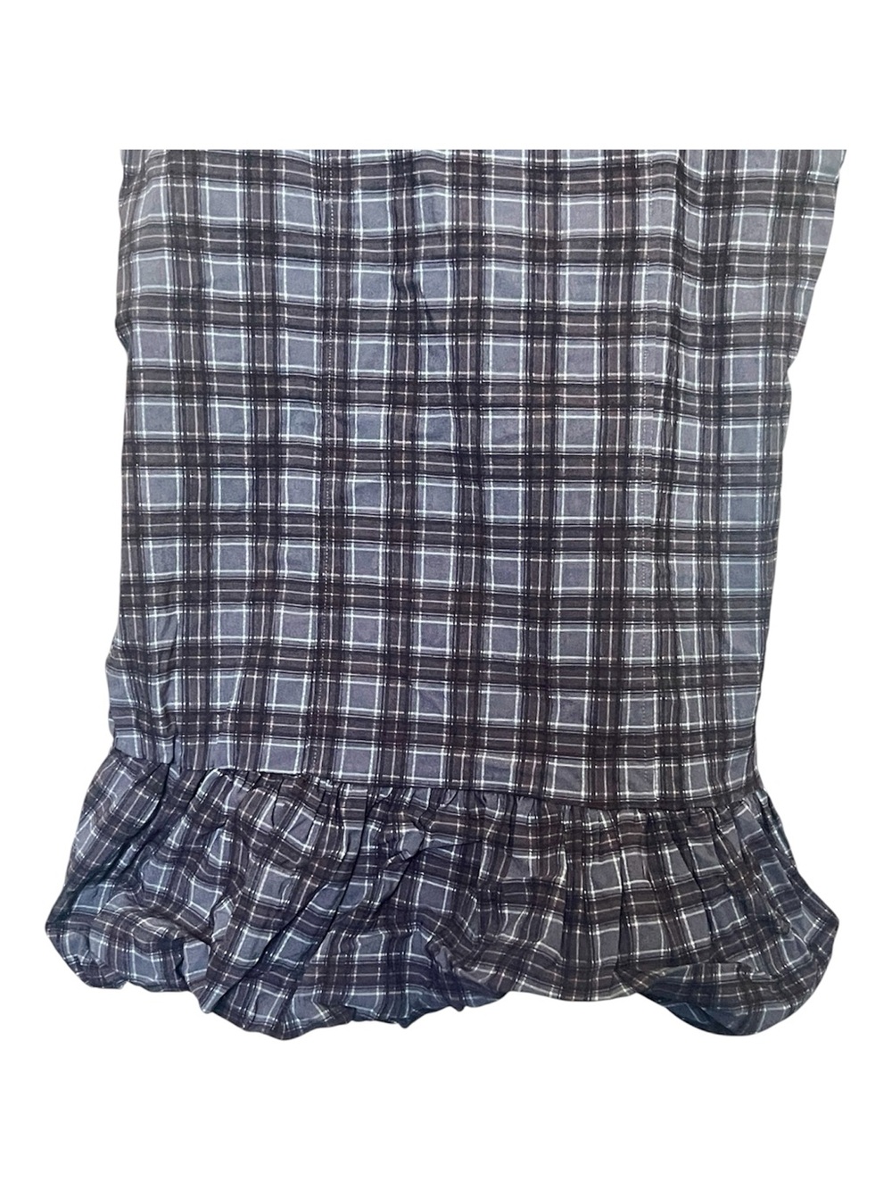 Madden NYC Plaid Preppy Grunge Bubble Hem Mini Dress Party Festival  SZ XXL Gray - Picture 5 of 8